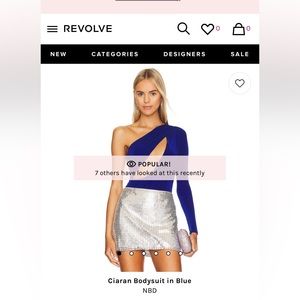 NBD x Revolve Ciaran Bodysuit in Blue